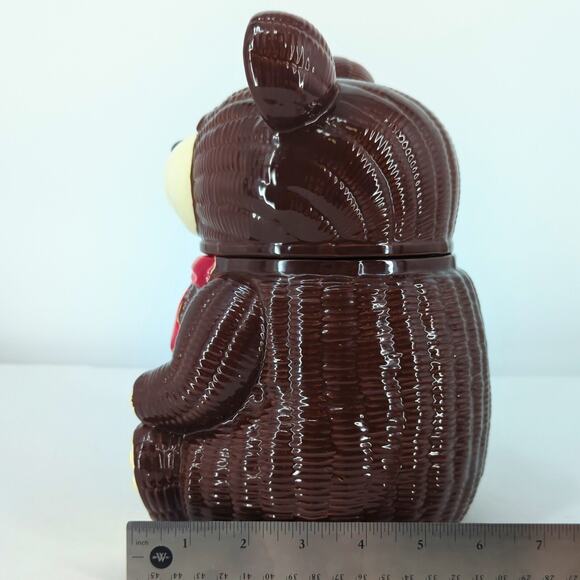 VTG 1979 OTAGIRI Bear Cookie Jar & Sugar Jar Set Ceramic Japan Handpainted - Picture 4 of 16